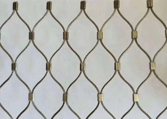 7 X 19 35mm Roestvrij staalkabel Mesh Playground Protection 50*50mm