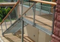Het anti Vallen voor de Wandelgalerij Geweven Netto Kabel van Kabelmesh stair railing infill ferrule