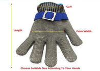 Omkeerbaar Niveau 5 de Handschoenen van de Roestvrij staalveiligheid met Textielriem Zilveren Kleur